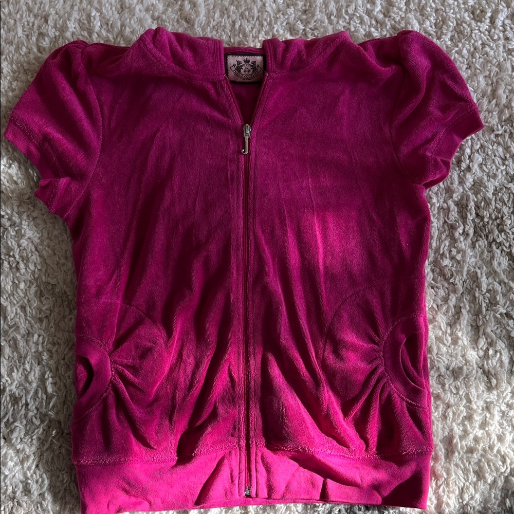 Juicy Couture Pink Short Sleeve Hoodie